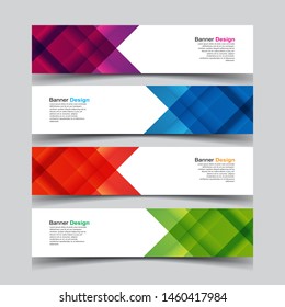Vector Abstract geometric design banner web template
