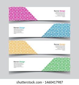 Vector Abstract geometric design banner web template