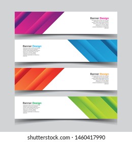 Vector Abstract geometric design banner web template