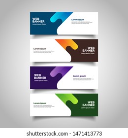 Vector abstract geometric design banner web template.