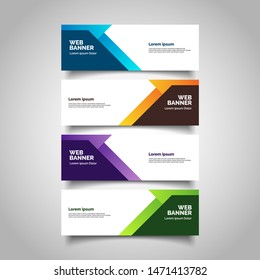 Vector abstract geometric design banner web template.