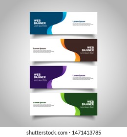 Vector abstract geometric design banner web template.