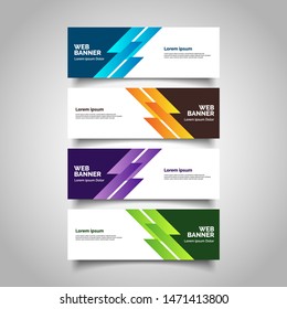 Vector abstract geometric design banner web template.