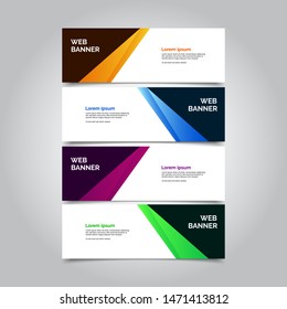 Vector abstract geometric design banner web template.