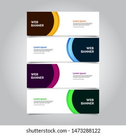 Vector abstract geometric design banner web template.