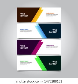 Vector abstract geometric design banner web template.