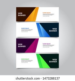Vector abstract geometric design banner web template.