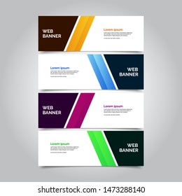 Vector abstract geometric design banner web template.