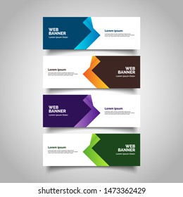 Vector abstract geometric design banner web template.