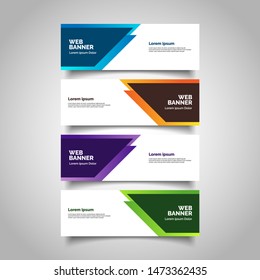Vector abstract geometric design banner web template.