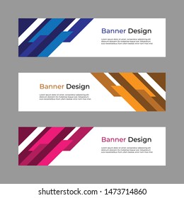 Vector abstract geometric design banner web template. - Vector