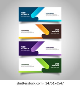Vector abstract geometric design banner web template.