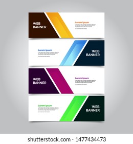 Vector abstract geometric design banner web template.