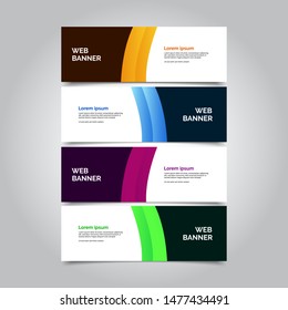Vector abstract geometric design banner web template.