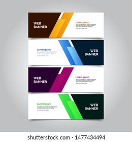 Vector abstract geometric design banner web template.