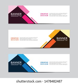 Vector abstract geometric design banner web template. Modern design. Vector illustration