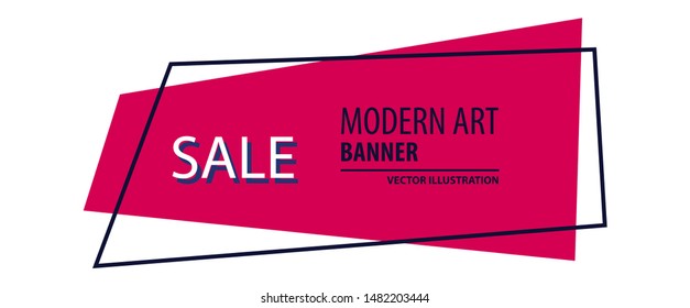 Vector abstract geometric design banner web template.