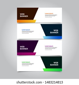 Vector abstract geometric design banner web template.