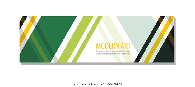 Vector abstract geometric design banner web template.