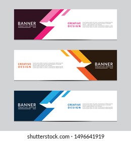 Vector abstract geometric design banner web template. Modern design. Vector illustration