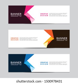 Vector abstract geometric design banner web template. Modern design. Vector illustration