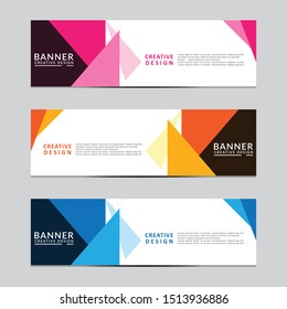 Vector abstract geometric design banner web template. Modern design. Vector illustration