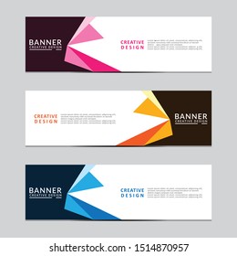 Vector abstract geometric design banner web template. Modern design. Vector illustration