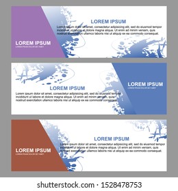 Vector abstract geometric design banner web template.