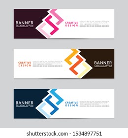 Vector abstract geometric design banner web template. Modern design. Vector illustration