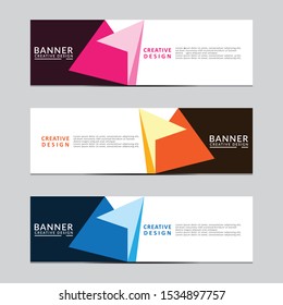 Vector abstract geometric design banner web template. Modern design. Vector illustration