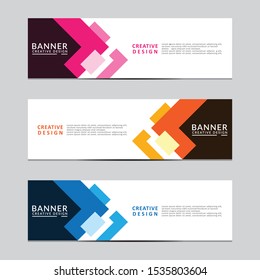 Vector abstract geometric design banner web template. Modern design. Vector illustration