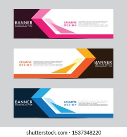 Vector abstract geometric design banner web template. Modern design. Vector illustration