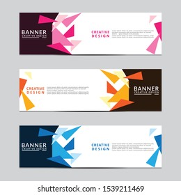 Vector abstract geometric design banner web template. Modern design. Vector illustration