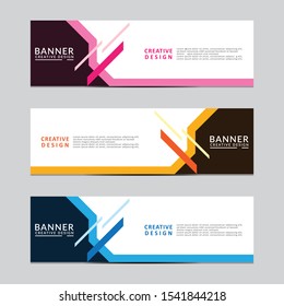 Vector abstract geometric design banner web template. Modern design. Vector illustration