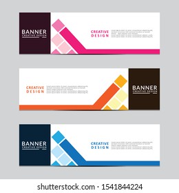 Vector abstract geometric design banner web template. Modern design. Vector illustration