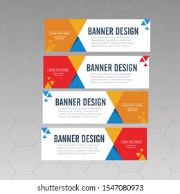 Vector abstract geometric design banner web template. Modern design.