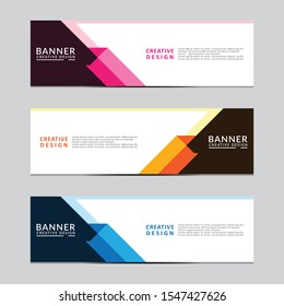 Vector abstract geometric design banner web template. Modern design. Vector illustration