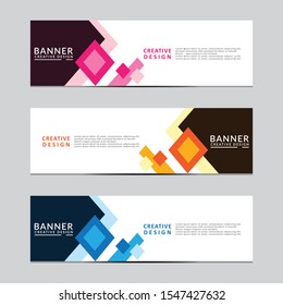 Vector abstract geometric design banner web template. Modern design. Vector illustration
