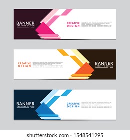 Vector abstract geometric design banner web template. Modern design. Vector illustration