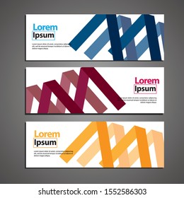 Vector abstract geometric design banner web template.