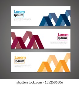 Vector abstract geometric design banner web template.