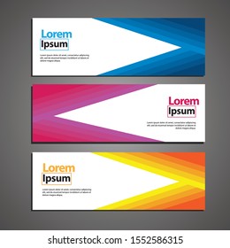 Vector abstract geometric design banner web template.