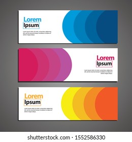 Vector abstract geometric design banner web template.