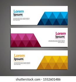 Vector abstract geometric design banner web template.