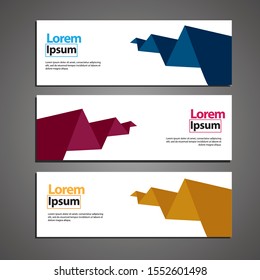 Vector abstract geometric design banner web template.