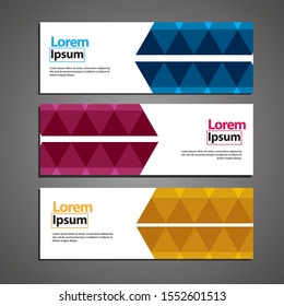 Vector abstract geometric design banner web template.