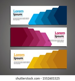Vector abstract geometric design banner web template.