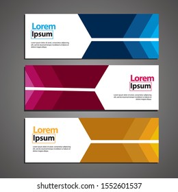 Vector abstract geometric design banner web template.