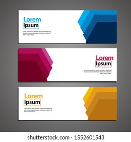 Vector abstract geometric design banner web template.