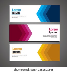 Vector abstract geometric design banner web template.